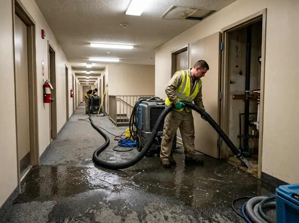 multi-unit-apartment-hallway-f-005 — frequently asked questions, Emergency Burst Pipe Water Extraction & Removal in Belle Is…
